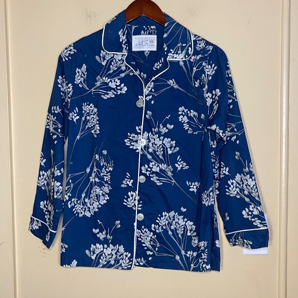 Women's Pajamas - Garden Posy Luxe Pima Pajama Long Sleeve Top